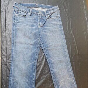 7 For All Mankind Light Blue Straight Jeans